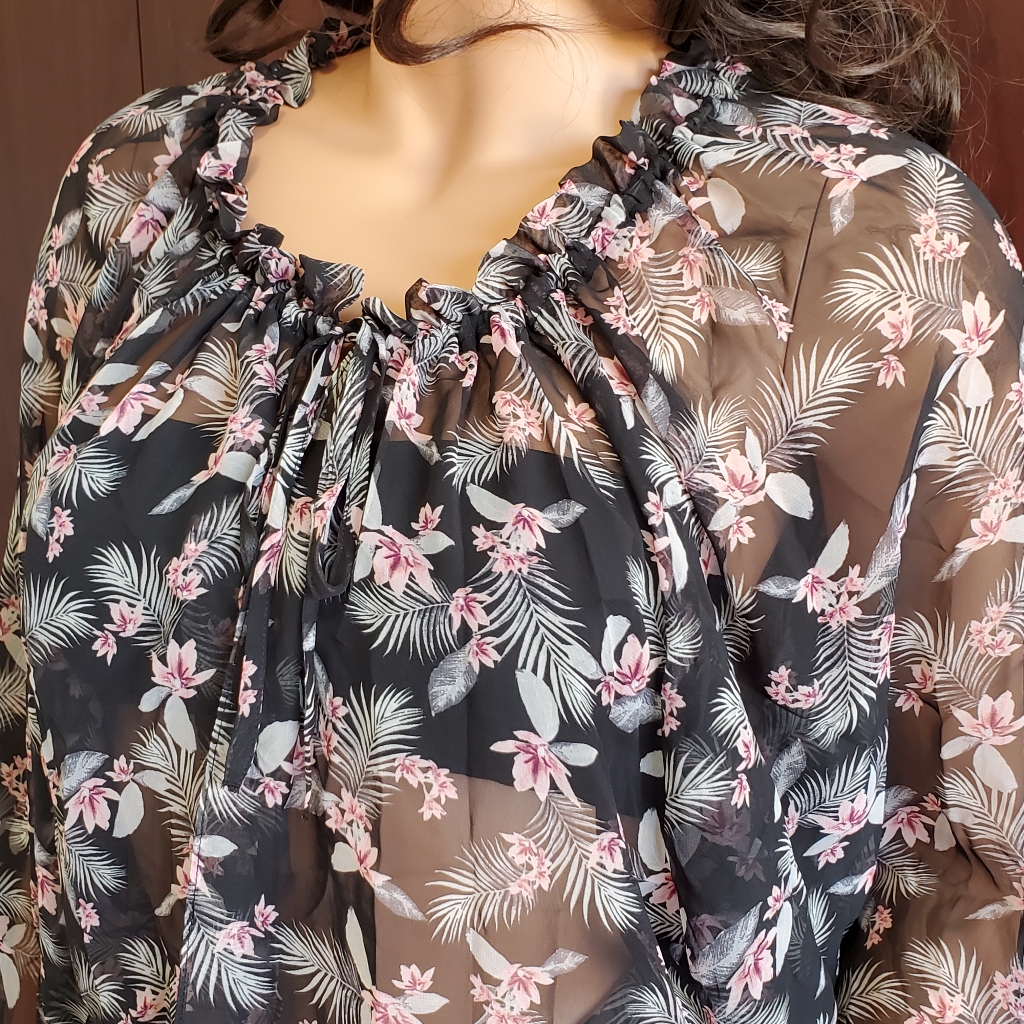 Victoria's Secret Sheer Floral Print Lingerie/Bodysuit